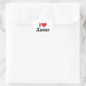 I Liebe Xavier Herz-Aufkleber (Tasche)