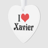 I Liebe Xavier Ornament (Vorderseite)