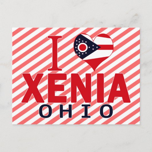I Liebe Xenia, Ohio Postkarte (Vorderseite)
