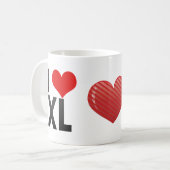 I Liebe XL Kaffeetasse (Vorderseite Links)