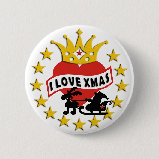 I LIEBE Xmas Button (Vorderseite)