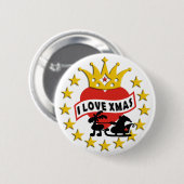 I LIEBE Xmas Button (Vorne & Hinten)