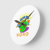 I Liebe XOXO Afrika Runde Wanduhr (Winkel)