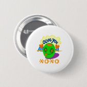 I Liebe XOXO Afrika schönes phantastisches Zitat Z Button (Vorne & Hinten)