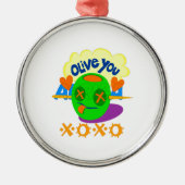 I Liebe XOXO Afrika schönes phantastisches Zitat Z Silbernes Ornament (Vorne)
