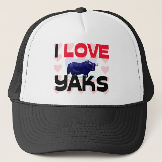 I Liebe-Yak Truckerkappe (Vorderseite)