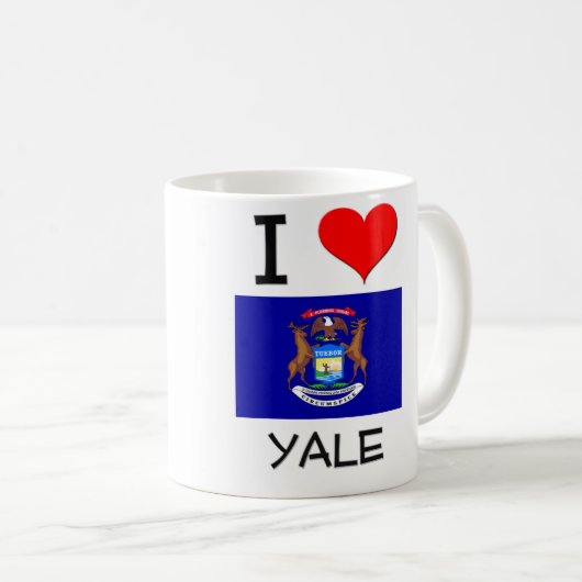 I Liebe Yale Michigan Kaffeetasse (VorderseiteRechts)