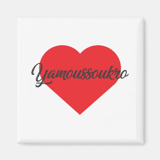 I Liebe Yamoussoukro - Elfenbeinküste Magnet (Vorne)