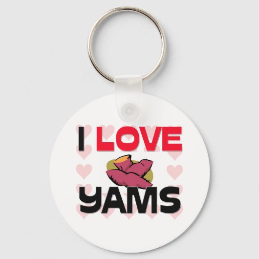 I Liebe Yams Schlüsselanhänger (Vorderseite)