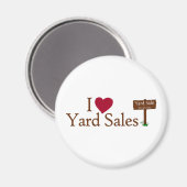 I Liebe Yard Sales Magnet (Vorderseite/Rückseite)