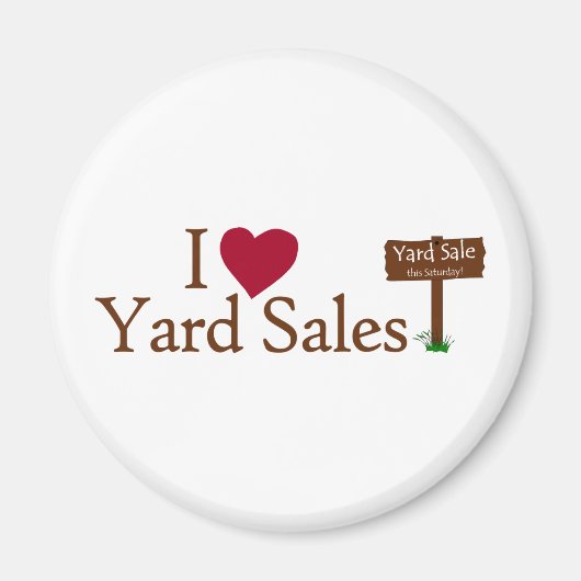 I Liebe Yard Sales Magnet (Vorne)