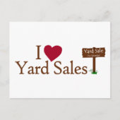 I Liebe Yard Sales Postkarte (Vorderseite)