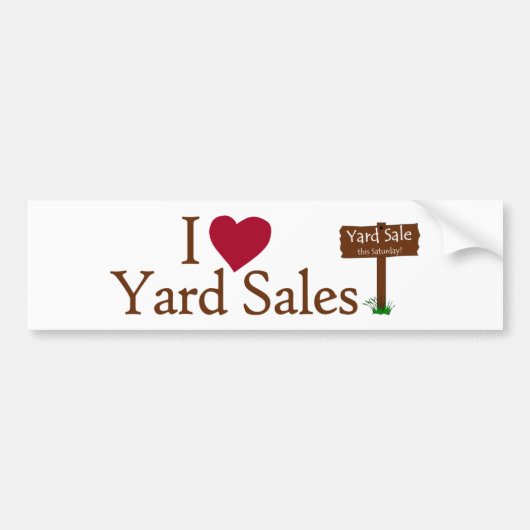 I Liebe-Yard-Verkäufe Autoaufkleber (Vorne)