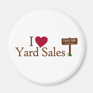 I Liebe-Yard-Verkäufe Magnet