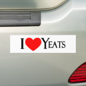 I Liebe Yeats Autoaufkleber (Auf Auto)