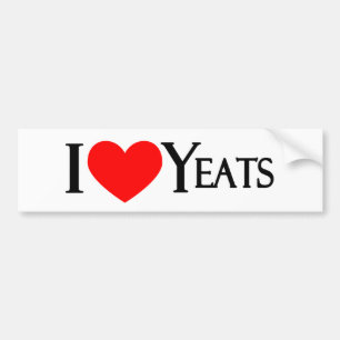 I Liebe Yeats Autoaufkleber