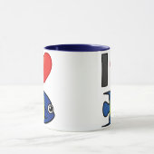 I Liebe Yellowbar Angelfish Tasse (Zentrum)