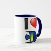 I Liebe Yellowbar Angelfish Tasse (VorderseiteRechts)