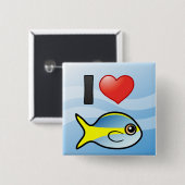 I Liebe Yellowtail Snapper Button (Vorne & Hinten)