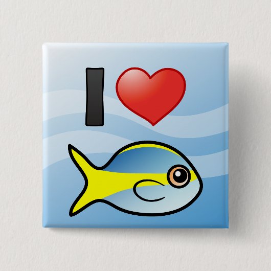 I Liebe Yellowtail Snapper Button (Vorderseite)