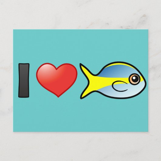 I Liebe Yellowtail Snapper Postkarte (Vorderseite)