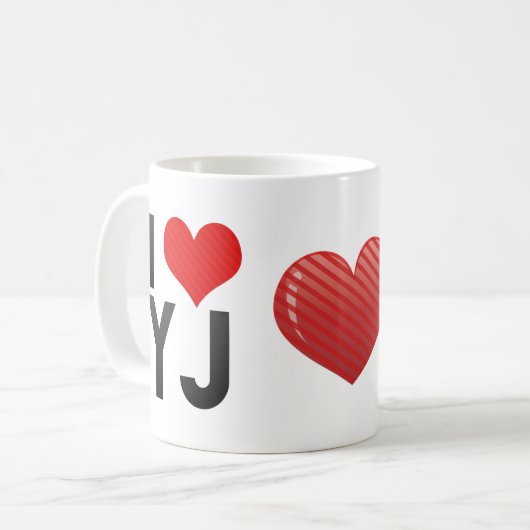 I Liebe YJ Kaffeetasse (Vorderseite Links)