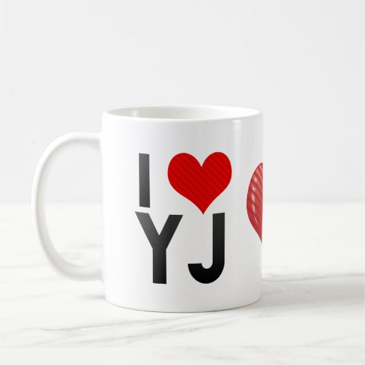 I Liebe YJ Kaffeetasse (Links)