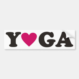 I Liebe Yoga Autoaufkleber