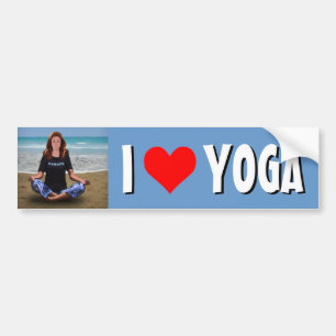 I Liebe Yoga Autoaufkleber