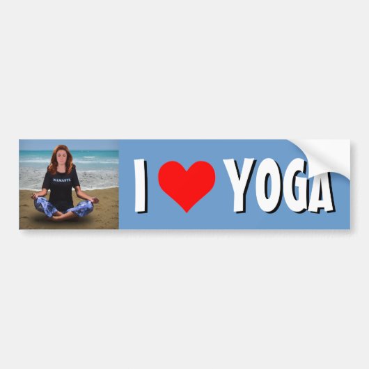 I Liebe Yoga Autoaufkleber (Vorne)