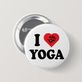 I Liebe-Yoga Button (Vorne & Hinten)