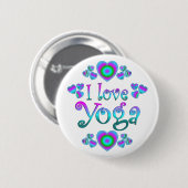 I Liebe-Yoga Button (Vorne & Hinten)