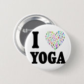 I Liebe-Yoga Button (Vorne & Hinten)