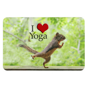 I Liebe-Yoga-Eichhörnchen Magnet
