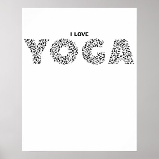 I Liebe Yoga Funny Yoga Geschenk Poster (Vorne)