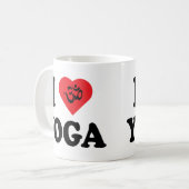 I Liebe-Yoga-Geschenk Kaffeetasse (Vorderseite Links)