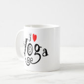 I Liebe-Yoga Kaffeetasse (Vorderseite Links)