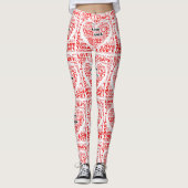 I Liebe Yoga Leggings Rotes Herz Yoga (Vorderseite)