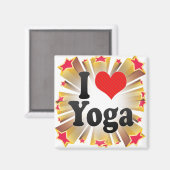 I Liebe Yoga Magnet (Vorderseite/Rückseite)