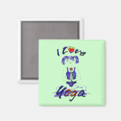 I Liebe Yoga-Magnet Magnet (Vorderseite/Rückseite)