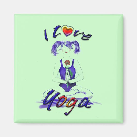 I Liebe Yoga-Magnet Magnet (Vorne)