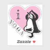 I Liebe Yoga Penguin Aufkleber (Blatt)
