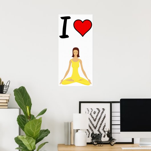 I Liebe Yoga Poster (Heimbüro)