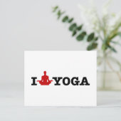 I Liebe Yoga Postkarte (Stehend Vorderseite)