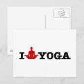 I Liebe Yoga Postkarte (Vorne/Hinten)