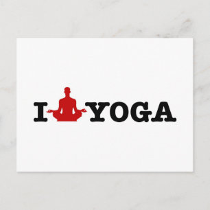 I Liebe Yoga Postkarte