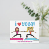 i Liebe Yoga Postkarte (Stehend Vorderseite)