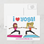 i Liebe Yoga Postkarte (Vorne/Hinten)