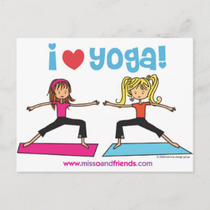 i Liebe Yoga Postkarte