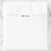 i Liebe Yoga Runder Aufkleber (Tasche)